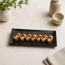 Ver imagem 2 de Travessa Melamina Sushi/Sashimi Retangular 26,2x11,3x1,8cm Preto - Mezza