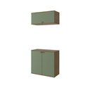 Ver imagem 4 de Conjunto para Banheiro com Basculante Kappesberg Celeste 2 Peças Nogueira/verde 80cm
