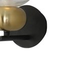 Ver imagem 2 de ARANDELA GUARANA PRETO DOURADO E BRANCO FOSCO 21CM X 13,4CM X 19,2CM 1XG9 28W BELLA HC006
