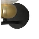 Ver imagem 2 de ARANDELA GUARANA PRETO DOURADO E BRANCO FOSCO 21CM X 13,4CM X 19,2CM 1XG9 28W BELLA HC006