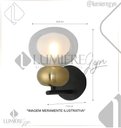 Ver imagem 6 de ARANDELA GUARANA PRETO DOURADO E BRANCO FOSCO 21CM X 13,4CM X 19,2CM 1XG9 28W BELLA HC006
