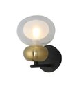 Ver imagem 1 de ARANDELA GUARANA PRETO DOURADO E BRANCO FOSCO 21CM X 13,4CM X 19,2CM 1XG9 28W BELLA HC006