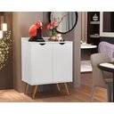 Ver imagem 1 de Aparador 2 Portas Buffet Cava Pés Palito Branco - Comprar Moveis em Casa