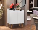 Ver imagem 1 de Aparador 2 Portas Buffet Cava Pés Palito Branco - Comprar Moveis em Casa