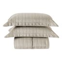 Ver imagem 2 de Kit Colcha Cobre Leito Casal King Size 3 Peças Cama 300 Fios Porta Travesseiro Cores Vivas Bege