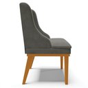 Ver mais imagens de Kit 2 Cadeiras Decorativas Sala de Jantar Base Fixa de Madeira Firenze Suede Grafite/Castanho G19 -