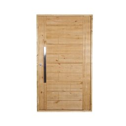 Porta de Madeira Maciça Pivotante Lado Esquerdo 210x102cm Imbuia Allo Esquadrias - 1