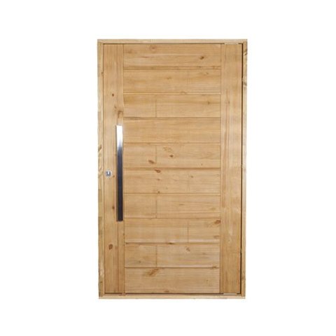 Porta de Madeira Maciça Pivotante Lado Esquerdo 210x102cm Imbuia Allo Esquadrias