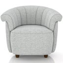 Ver imagem 2 de Poltrona Decorativa para Sala Living Orgânica Perseu M03 Linho Cinza - Lyam Decor