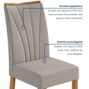 Ver mais imagens de Conjunto Sala de Jantar 6 Lugares Retangular Tampo MDF 180cm Mesa Athenas e Cadeiras Apogeu Cinza Amêndoa Clean/Capuccino