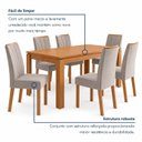 Ver imagem 6 de Conjunto Sala de Jantar 6 Lugares Retangular Tampo MDF 180cm Mesa Athenas e Cadeiras Apogeu Cinza Amêndoa Clean/Capuccino