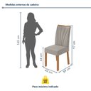 Ver imagem 4 de Conjunto Sala de Jantar 6 Lugares Retangular Tampo MDF 180cm Mesa Athenas e Cadeiras Apogeu Cinza Amêndoa Clean/Capuccino