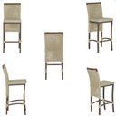 Ver imagem 5 de Mesa Bistrô e 2 Banquetas Roma Marrom Corda Náutica Estofado 7 Trama Original
