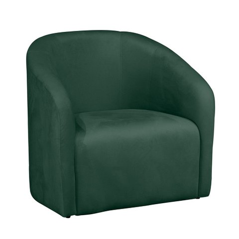Poltrona Decorativa Orgânica Loren Veludo Verde - Loja Sheep