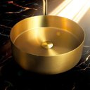 Ver imagem 1 de Cuba Inox Redonda para Banheiro Aço Inox 304 Ralo com Click
