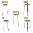 Ver imagem 5 de Kit de Mesa Bistrô com Tampo de Vidro Redondo 4 Banquetas em Alumínio e Fibra Sintética Ráfia