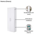 Ver imagem 5 de Armario Multiuso 2 Portas 183x60 Cm 2000191 Branco Armoveis