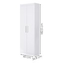 Ver imagem 3 de Armario Multiuso 2 Portas 183x60 Cm 2000191 Branco Armoveis