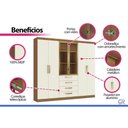 Ver imagem 6 de Guarda Roupa Casal 6 Pts c/Vid 4GAV T594 Of White Kappesberg