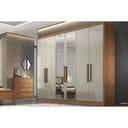 Ver imagem 1 de Guarda Roupa 6 Portas (2 C/ Espelho) e 4 Gavetas Rizon/linea Plus Cumaru/fendi 25 - Novo Horizonte