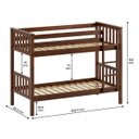 Ver imagem 6 de Beliche Solteiro c/ Auxiliar 100% Madeira Maciça de Pinus:Walnut