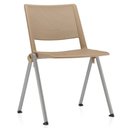 Ver imagem 1 de Cadeira Empilhável Fixa Lift F02 Base Aço Cinza Nude - Lyam Decor