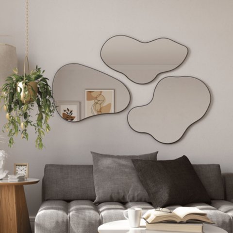 Conjunto com 3 Espelhos Orgânicos Multiuso Dalla Costa