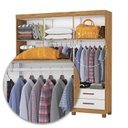 Ver imagem 7 de Guarda-Roupa 6 Portas 4 Gavetas com Espelho e Pés Genova Off White/Cinamomo