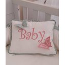 Ver imagem 1 de Ninho ou Redutor de Berço, Verde com Rosa Borboleta, Minha Casa Baby