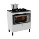 Ver imagem 3 de Balcão Cozinha Cooktop Nicho Forno Branco