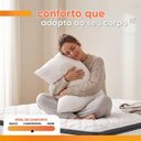 Ver mais imagens de Cama Box Colchão Casal Molas Ensacadas City Pillow Top 138x188x61cm Branco / Preto Hellen