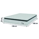 Ver imagem 5 de Cama Box Colchão Casal Molas Ensacadas City Pillow Top 138x188x61cm Linho Branco / Preto Hellen