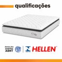 Ver imagem 7 de Cama Box Colchão Casal Molas Ensacadas City Pillow Top 138x188x61cm Branco / Preto Hellen