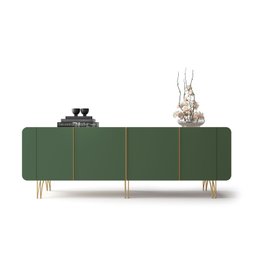 Aparador Buffet Bancada Saluti Hb Móveis 220cm - Verde Pistache - 6