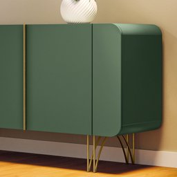 Aparador Buffet Bancada Saluti Hb Móveis 220cm - Verde Pistache - 4