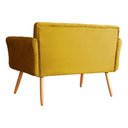 Ver imagem 3 de Namoradeira Isabela 02 Lugares Veludo Cores - DS Estofados - Mostarda