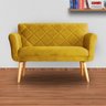 Namoradeira Isabela 02 Lugares Veludo Cores - DS Estofados - Mostarda - 4