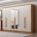 Ver imagem 4 de Guarda Roupa Casal Bristol 6 Portas 6 Gavetas com Espelho Cinamomo Fendi - Novo Horizonte