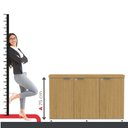 Ver imagem 6 de Armário para Escritório 3 Portas com Chave 121,5cm PE40 Cinza