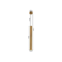 Ver mais imagens de Lustre Luminária Pendente Tubo Tubeto Dourado Escovado 40cm + Lâmpada de Led Inl68