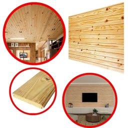 Kit Forro Lambri de Madeira Pinus Extra- 1 M2 Peças 1 Metros - 4