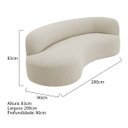 Ver imagem 3 de Divã Recamier Orgânico Tokyo 200cm Lado Esquerdo Bouclé