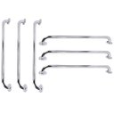 Ver imagem 1 de Barra de Apoio Inox Kit 6 Unidades Banheiro Box Suporte Gestante Idoso Criança Corrimao Acessibilida