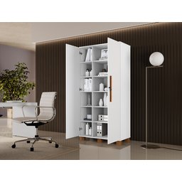 Armário para Escritório Multiuso 2 Portas com Chave 100% MDF Dacar  - 7