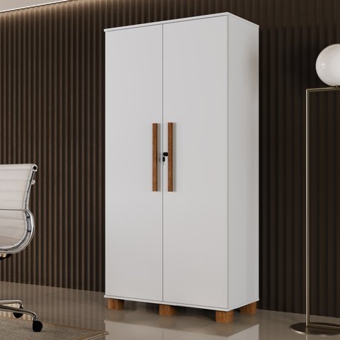 Armário para Escritório Multiuso 2 Portas com Chave 100% MDF Dacar 