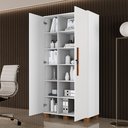 Ver imagem 3 de Armário para Escritório Multiuso 2 Portas com Chave Dacar Branco 100% MDF