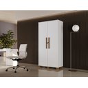 Ver imagem 6 de Armário para Escritório Multiuso 2 Portas com Chave 100% MDF Dacar Branco