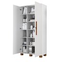 Ver imagem 4 de Armário para Escritório Multiuso 2 Portas com Chave Dacar Branco 100% MDF