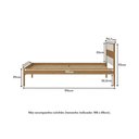 Ver imagem 5 de Cama de Solteiro para Colchão 88 X 188 Cm Multimóveis Amêndoa Branco
