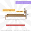 Ver imagem 6 de Cama de Solteiro para Colchão 88 X 188 Cm Multimóveis Amêndoa Branco